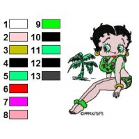 Betty Boop Embroidery Design 31